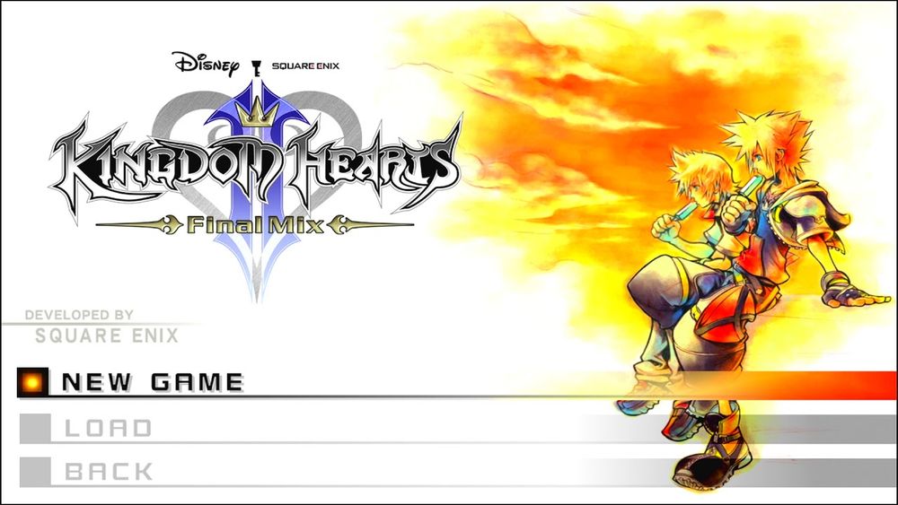 (Kingdom Hearts II Final Mix title screen)