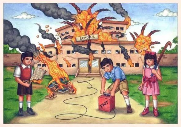 KABOOM ! 

rip school