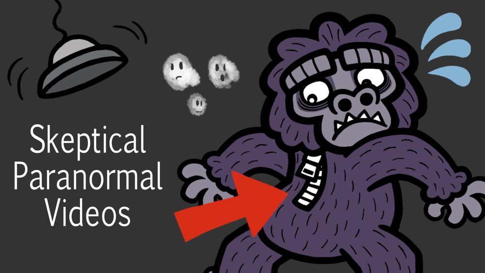 A purple bigfoot turns in embarrassment as a huge red arrow points to there the zipper in the back of their suit. There is also a little flying saucer dangling on a string and three white blotches that could be ghosts or could be dust particles on camera lens. Either way they seem to have second hand embarrassment for the bigfoot