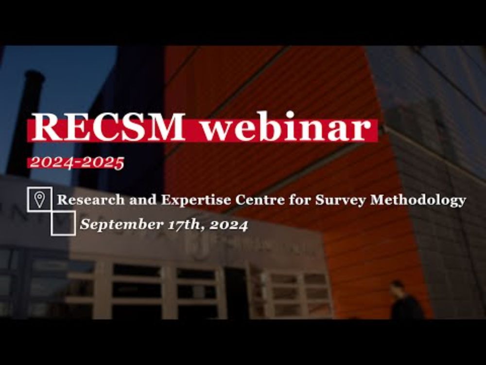 RECSM webinar, September 17th, 2024