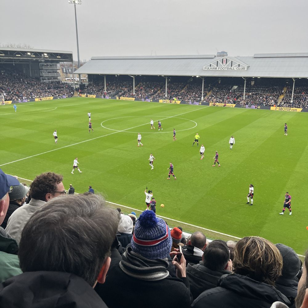 A view from the stand at Craven Cottage as Fulham play Nottingham Forest