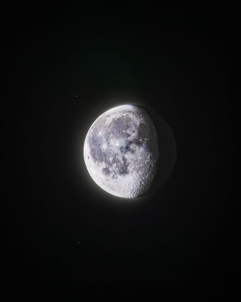 An HDR image of the waning gibbous moon of July 14th.