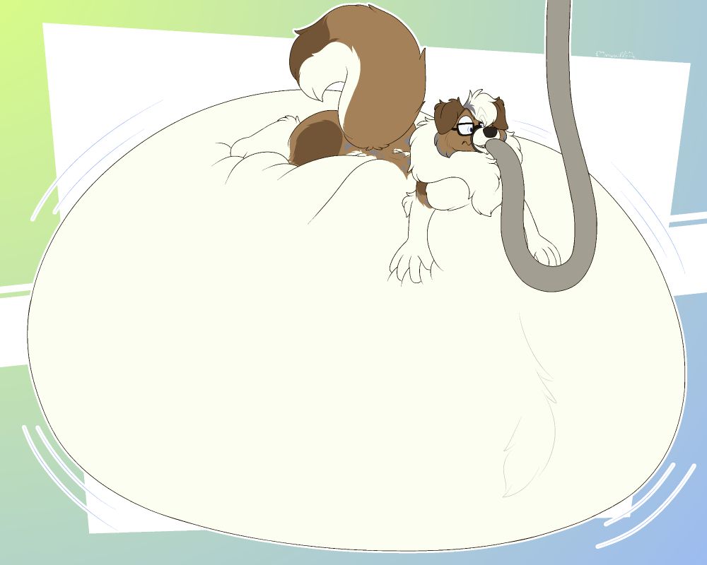 Benji starting to worry about just HOW big they're getting, the hose seemingly not letting up in any respects. 
