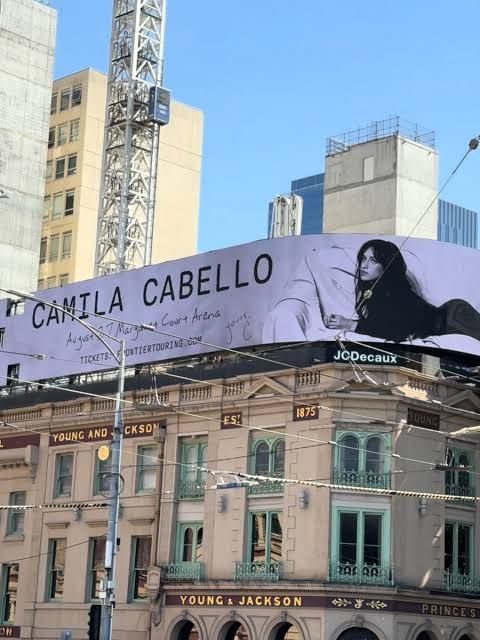 Signboard of Camila Cabello live concert 