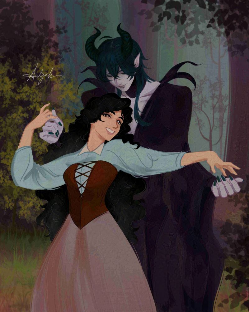 Twisted Wonderland Malleus Draconia x twst oc Cyra / Sleeping Beauty - Once Upon a Dream scene