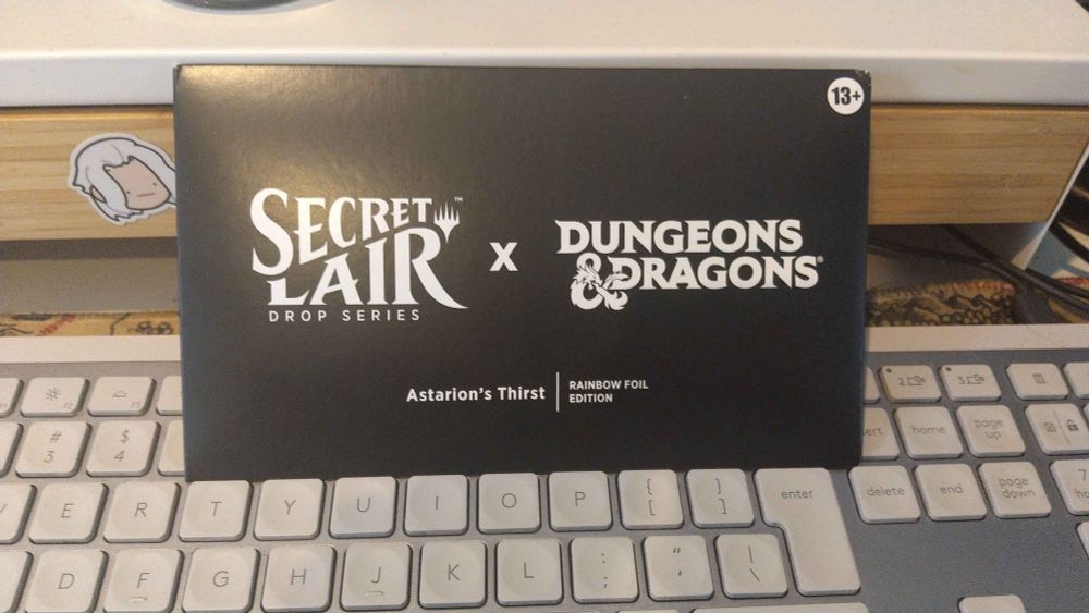 Secret Lair package of the DnD Astarion's Thirst Rainbow Foil Edition