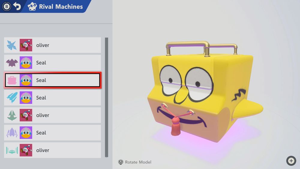 Kirby Air Riders screenshot of a Homer themed Wagon Star custom