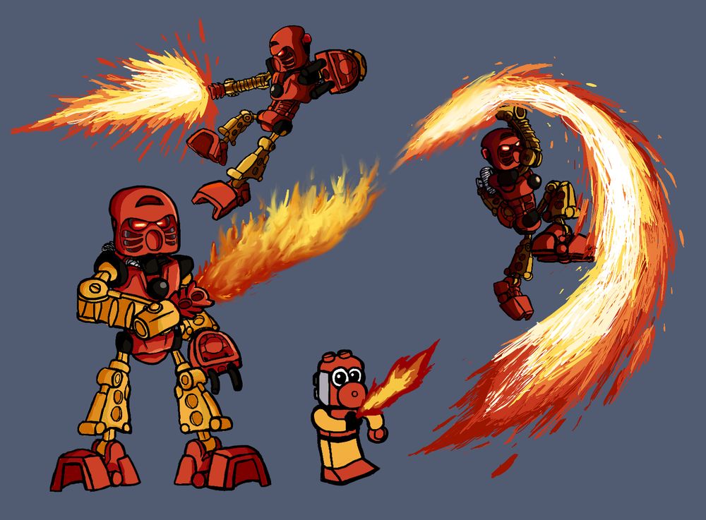 Art done by me of Tahu from Bionicle in various poses

#Art #TKOWL_Art