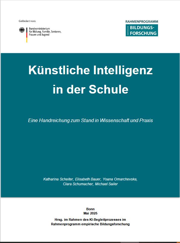 Abbildung der Titelseite der oben verlinkten Handreichung zu KI in der Schule