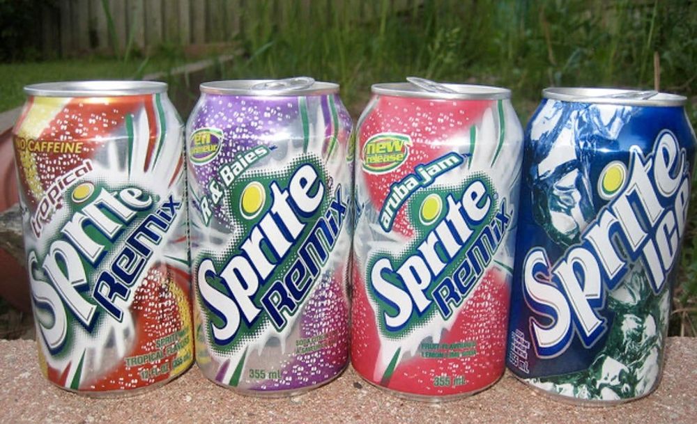 Sprite Remix cans. 