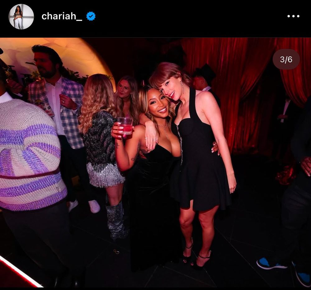 Screengrab of Instagram photo of Chariah posing with Taylor Swift. 