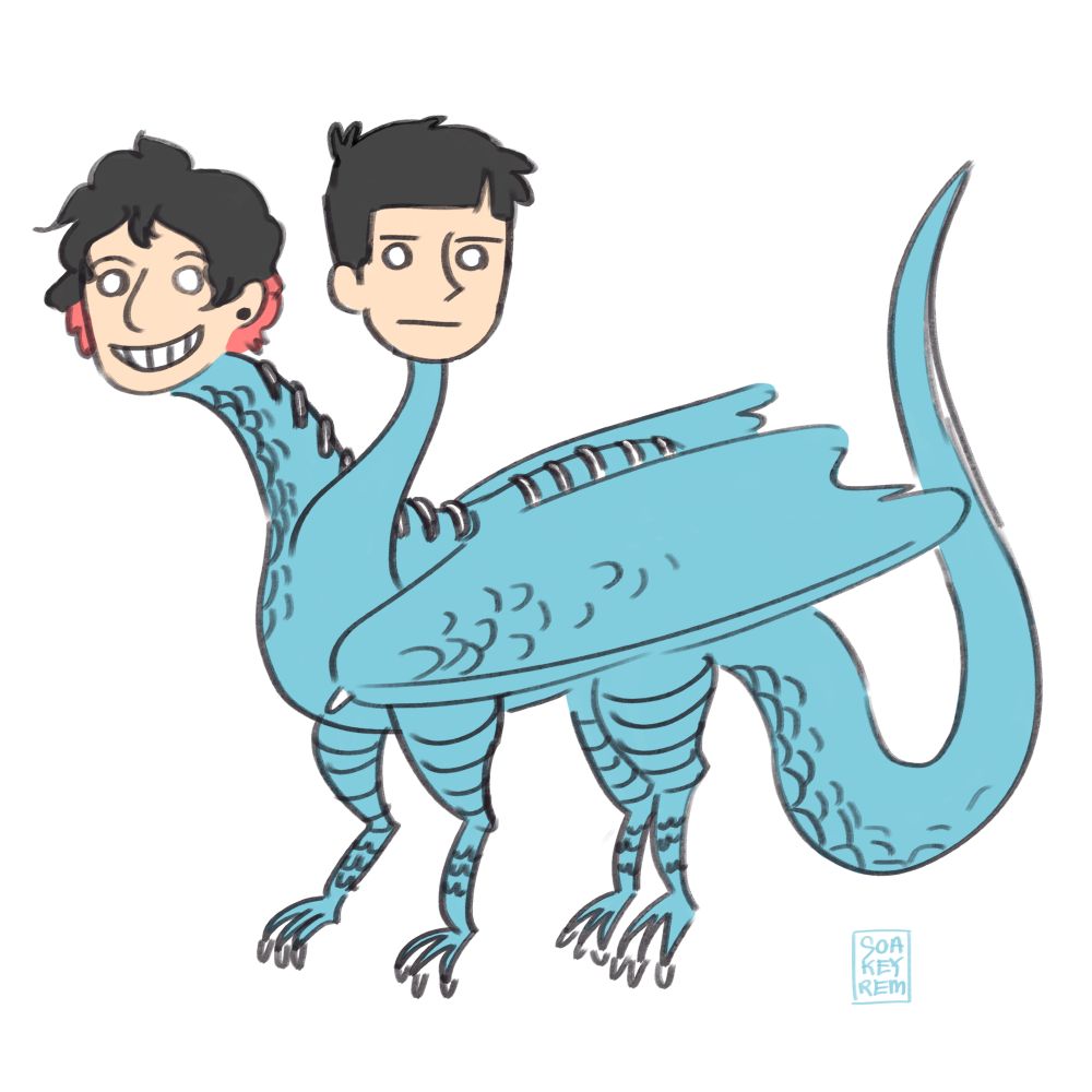 trash but instead of his head it's tyler and josh's