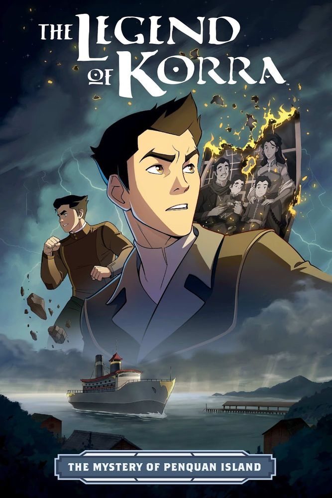 Portada de La Leyenda de Korra: El Misterio de la Isla Penquan.