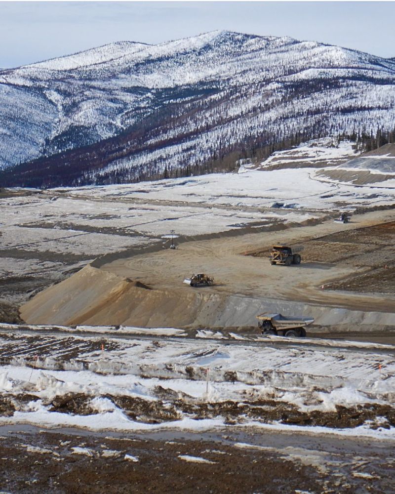 View of the Heap Leach Facility looking southwest before the disaster. Photo from Yukon Environment, Mines and Resources 2024-03-27 VGC Inspection report (Permit Number: QML-0011). 