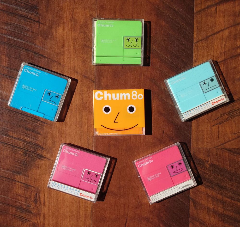 Chum80 MiniDiscs - I found the surrounding discs for a total of $12 USD a while back and finally located the elusive happy chum in sealed form recently. 