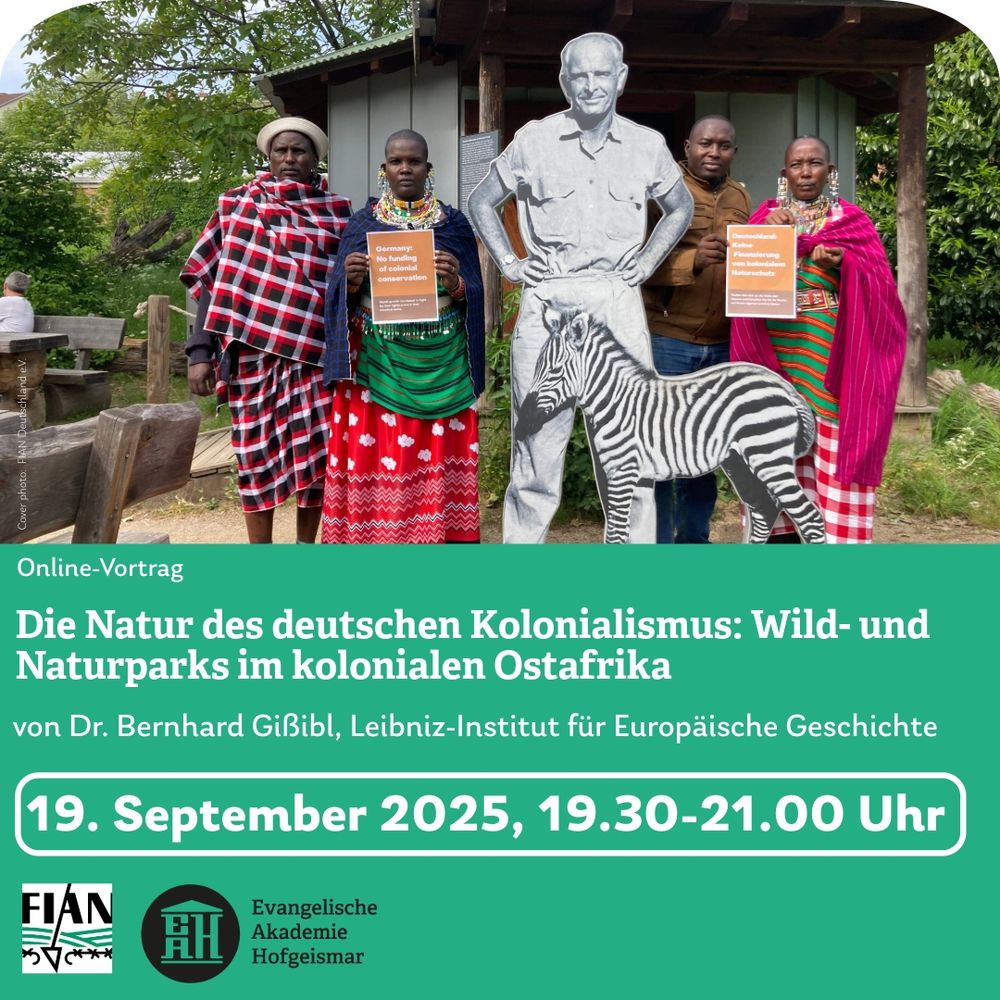 Online-Vortrag am 19. September 2025 um 19.30 Uhr zum Thema Die Natur des deutschen Kolonialismus im kolonialen Ostafrika mit Dr. Bernhard Gissibl.
