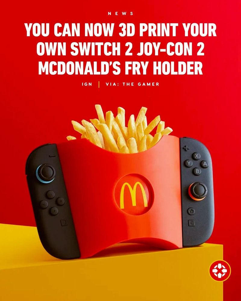 The image is a promotional graphic with a red background fading to yellow at the bottom. The top of the image has the word 