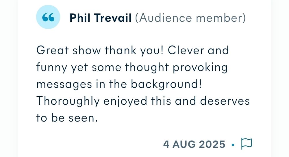 Review of today's Going Coastal show! "Great show thank you! Clever ans fjnny yet some rhought provoking messages in the background! Thoroughly enjoyed this and deaerves to be seen."