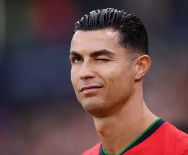 Christiano Ronaldo winking