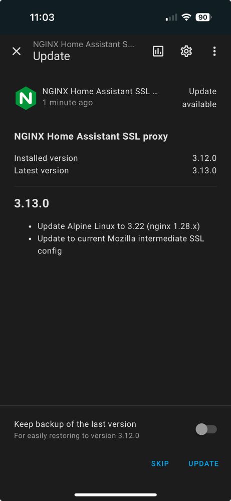 Home assistant nginx update trying to trick me into updating and will probably fail and waste my afternoon fixing 