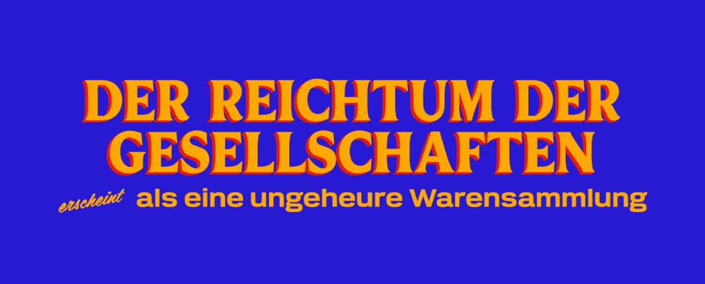 A funny mockup of Zohran Mamdani's slogan design which spells the first sentencen of Marx's Capital