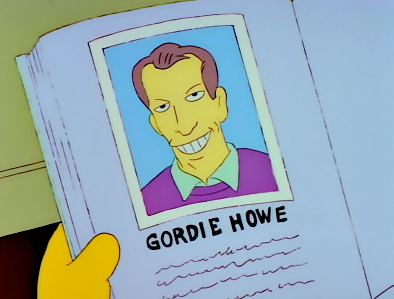 Image of Gordie Howe from a Simpsons episode. Looks maybe...enough like Gordie Howe.