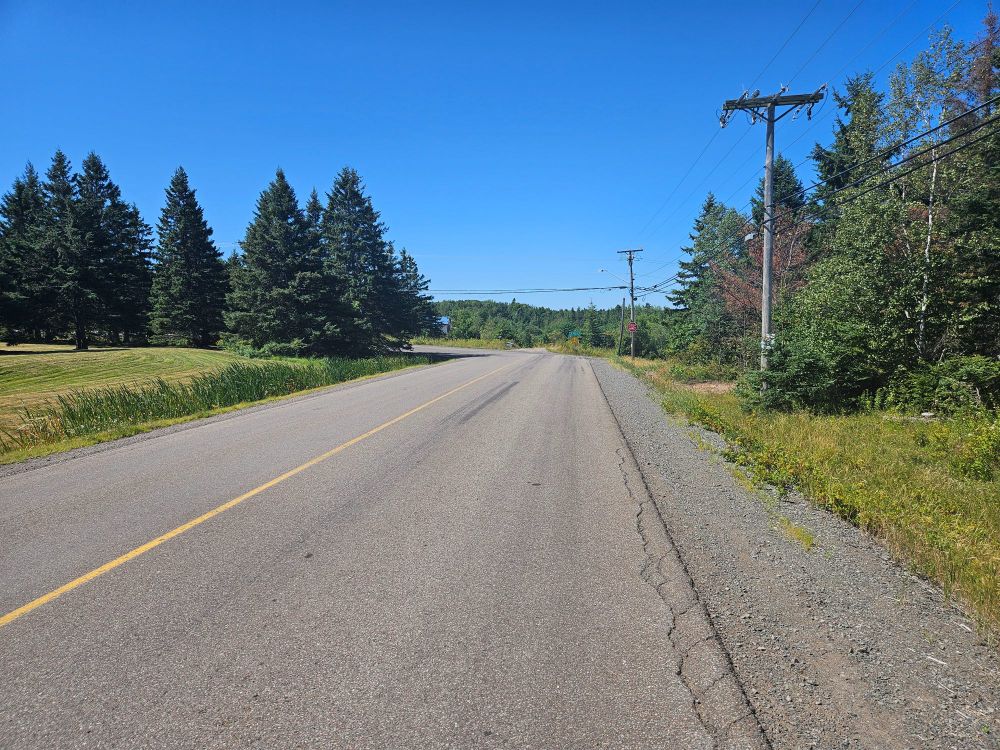 The western end of the Communications Road in Irishtown.