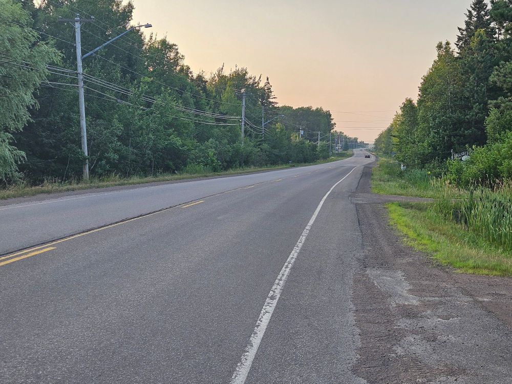 Highway 115 in Irishtown, just outside the city limits.
