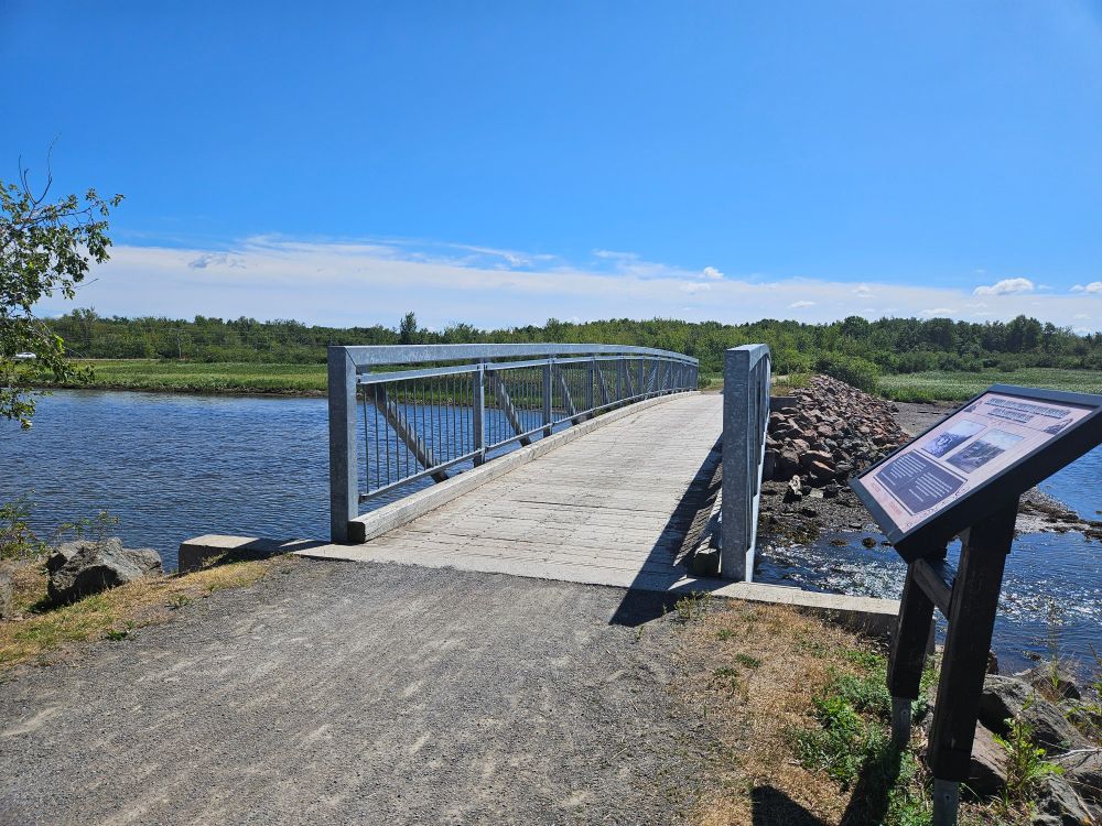 Bicycle/walkway bridge on Shediac Bay South Cove that seperates Shediac from Pointe du Chêne.