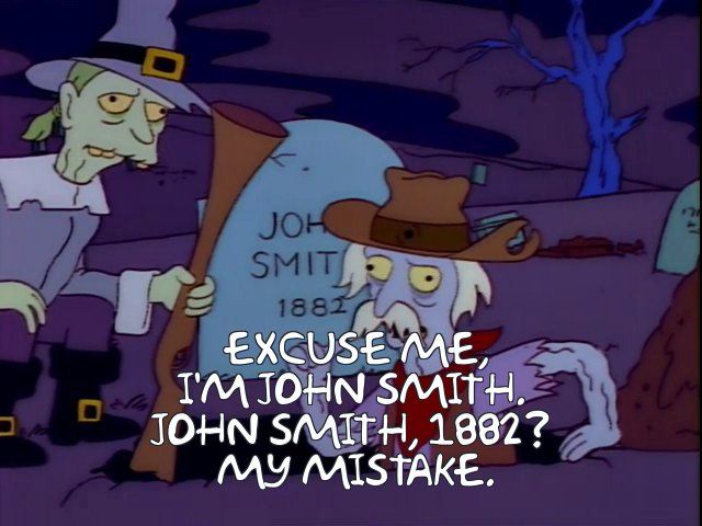 Simpsons Treehouse of Horror two John Smiths 