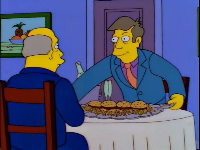 A platter full of steamed hams