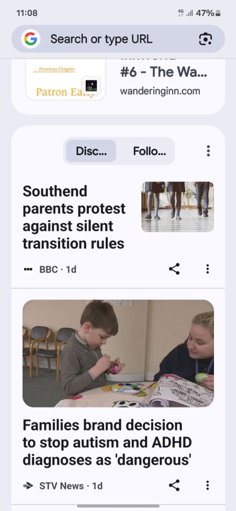 Headline on a page of headlines reads "Southend parents protest against silent transition rules" 