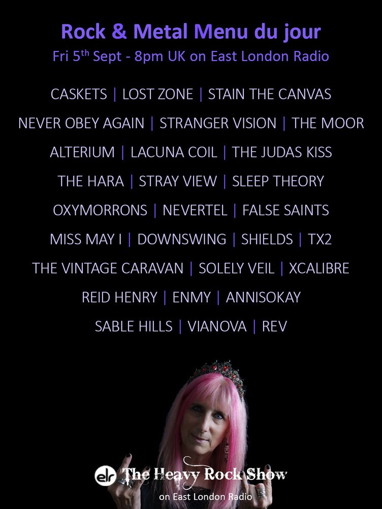 The Heavy Rock Show playlist 5 Sept.