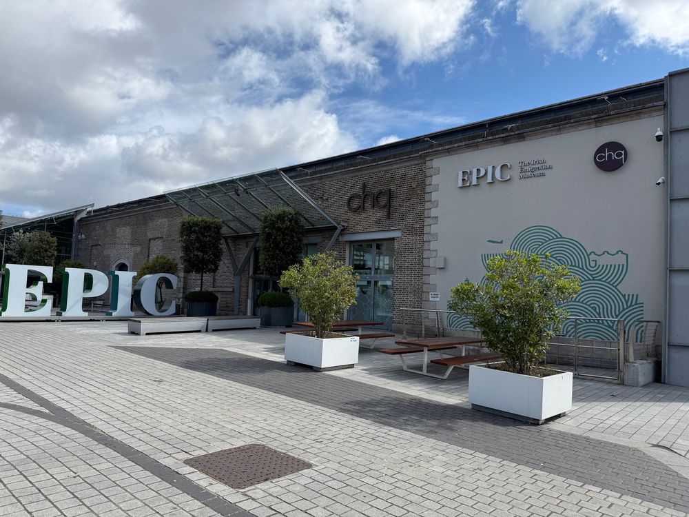 Outdoor shot of EPIC: The Irish Emigration Museum in Dublin.