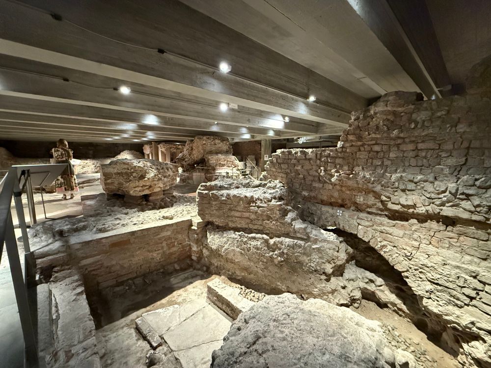 Archeological site under the Duomo Cathedral in Milan.