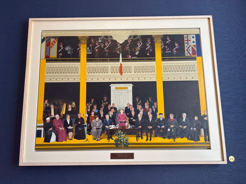 A painting of a far more recent historical event that occurred in Dublin Castle.