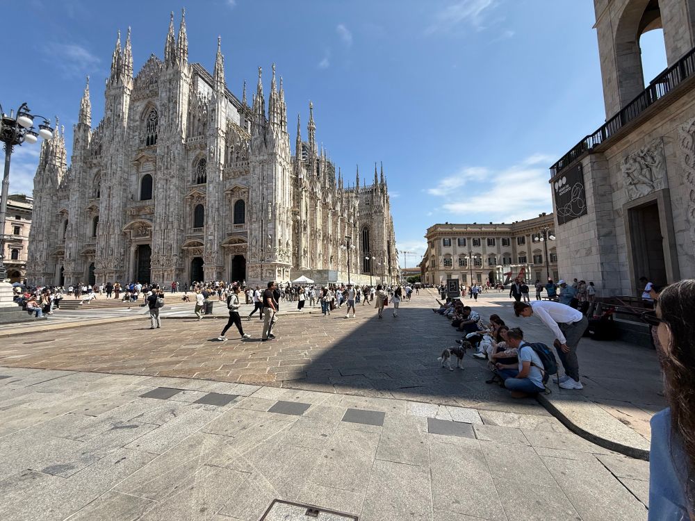 Photo of pedesteianized streets around Milan’s Duomo Cathedral