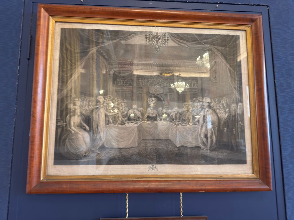 A painting of a historical event that occurred in Dublin Castle