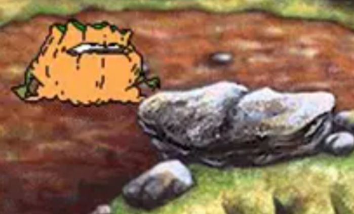 tree guy from logical journey of the zoombinis waiting for a pizza