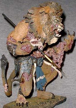 The bloody monstrosity that is The Cowardly Lion, from Todd McFarlane's TWISTED LAND OF OZ line of action figures.