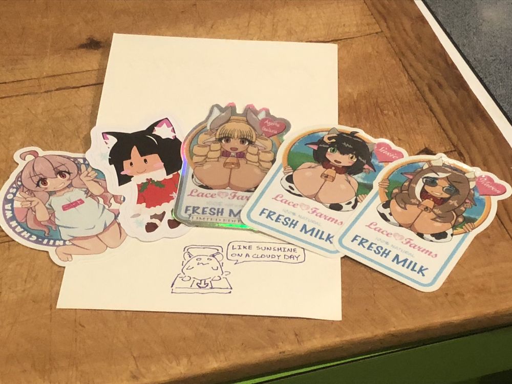 5 cool stickers and a letter