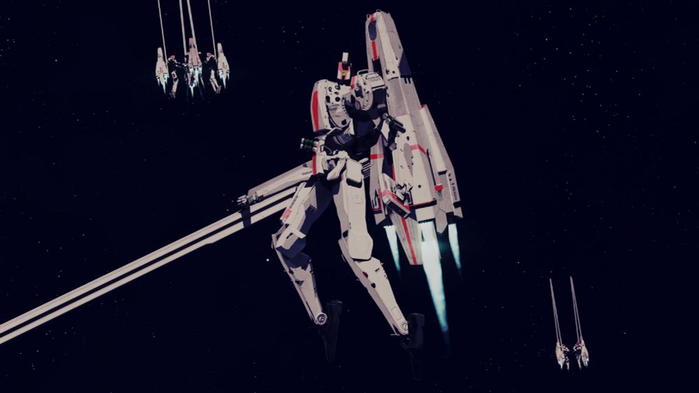 Lt. Kara Thrace's Type-15 Lead-In Guardian Trainer posing for the camera.