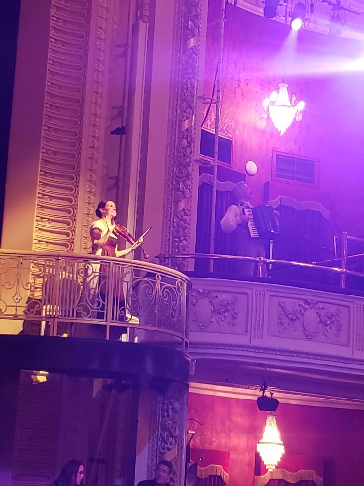 part of the stage, as well as the box seats which both contain musicians for Natasha, Pierre, and the Great Comet of 1812