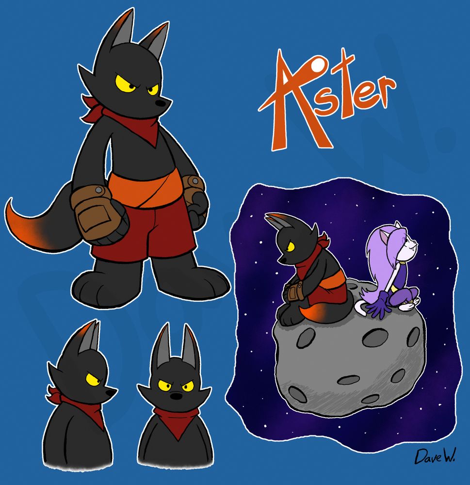 A reference page of my character Aster