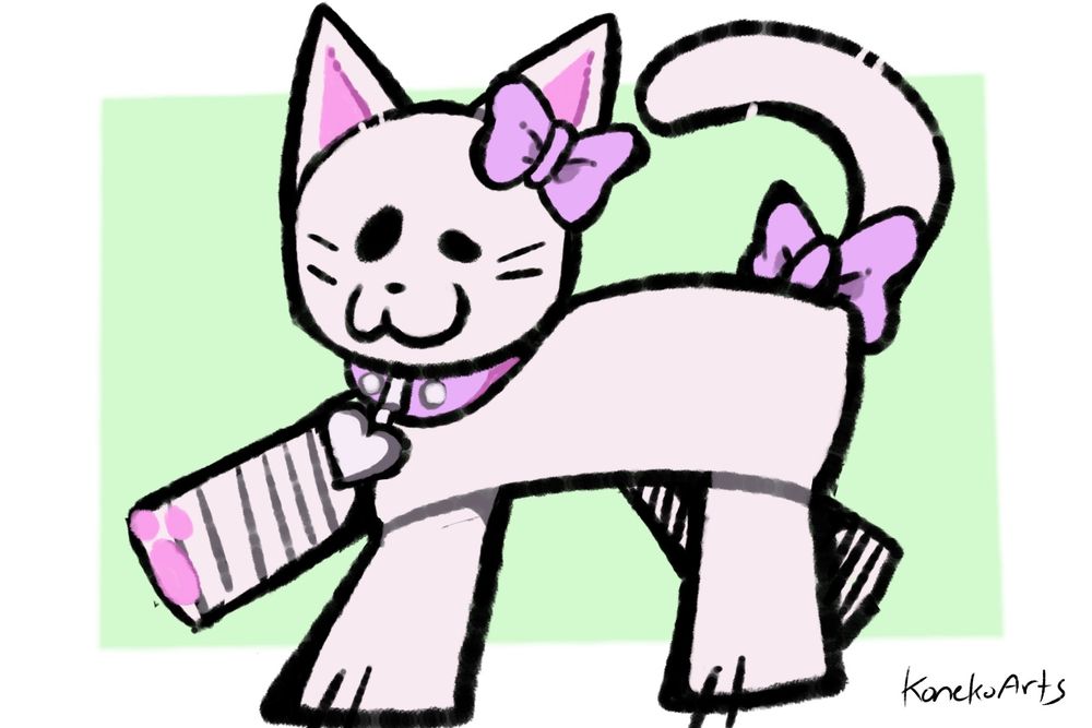 Illustration of a cat in the roblox style