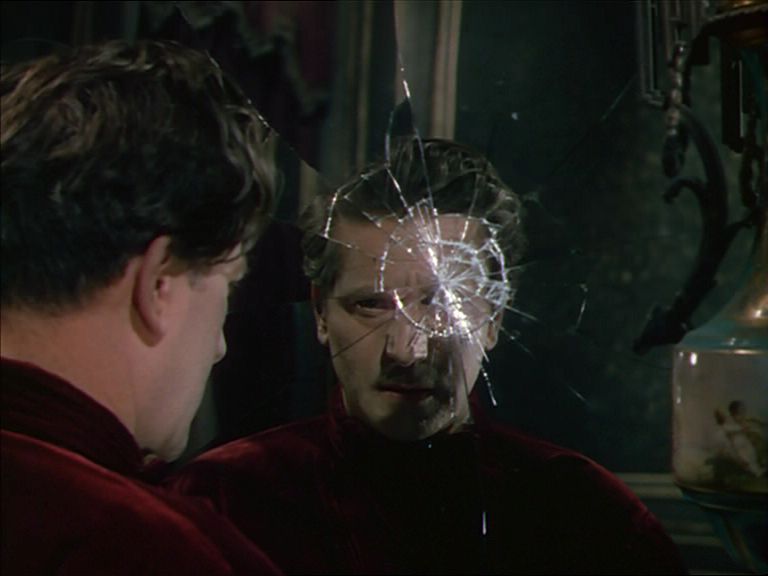 Anton seeing his reflection in a broken mirror, Technicolor 