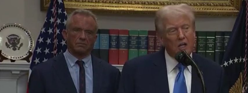 Screenshot from the video in the original post, zoomed in on RFK Jr and DJT.