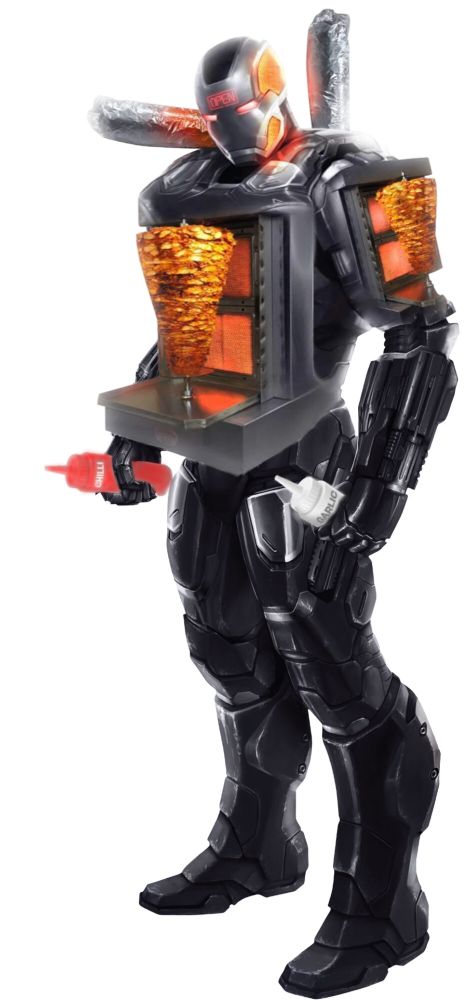 a full body image of shawarmachine 