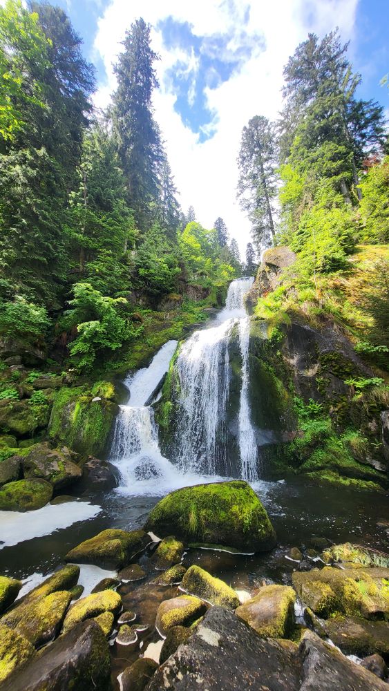 A waterfall 