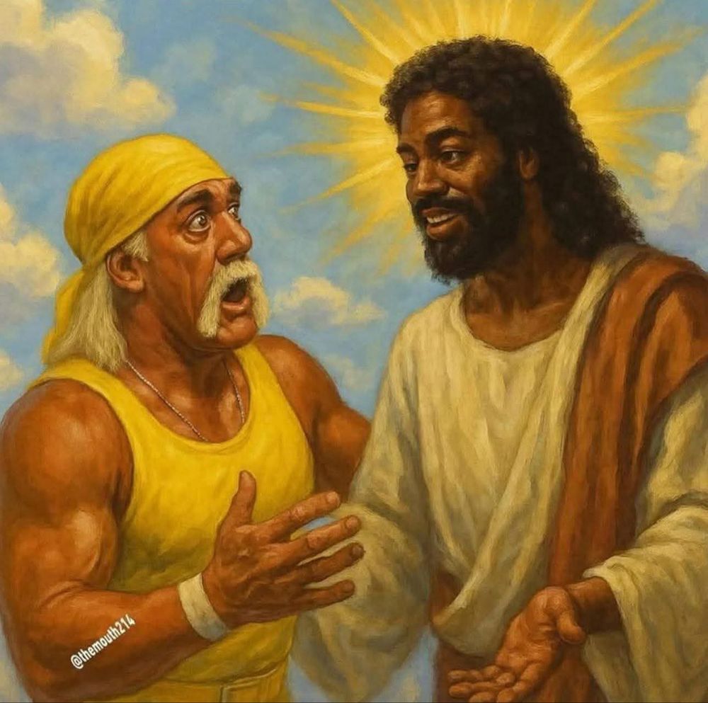 Racist Hulk Hogan is shocked to find brown/black Jesus. 